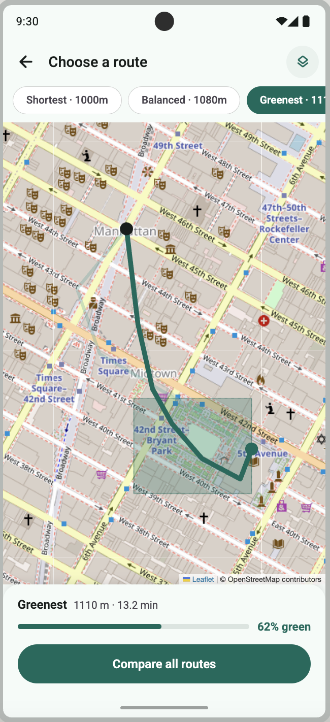 Greener Walking Routes preview